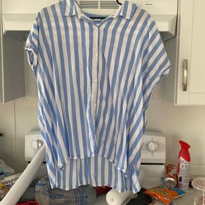 Old Navy Blue and white striped shirt